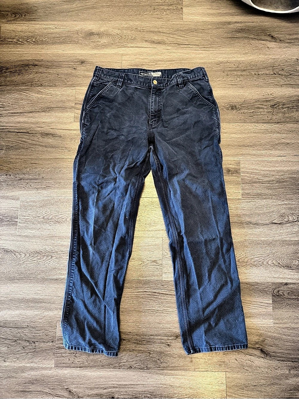 Carhartt Relaxed Fit Utility Work Pant Cargo Pants Black Waist 35 x 32